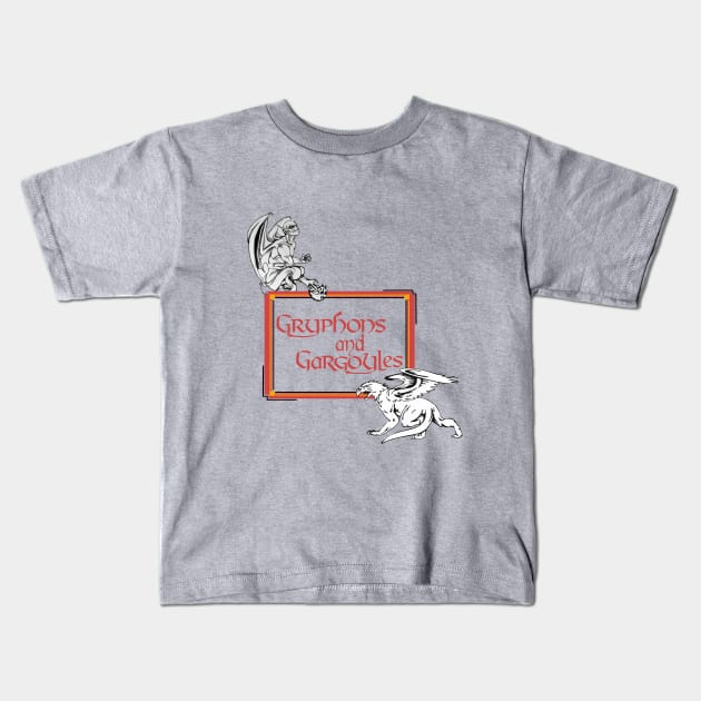 Gryphons and Gargoyles Kids T-Shirt by colouredwolfe11